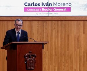 PRESENTA CARLOS IVÁN MORENO PLAN DE TRABAJO RUMBO A LA RECTORÍA DE LA UDEG